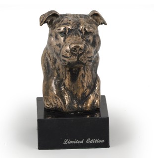 Amerykański Staffordshire terrier głowa na kamieniu Art-Dog